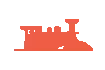 GravyTrain logo - een kleine rode trein